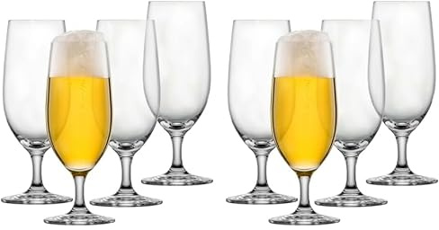 Schott Zwiesel Biertulpe Beer Basic 0,3 l (4er-Set), klassische Biergläser für Pils, spülmaschinenfeste Tritan-Kristallgläser, Made in Germany (Art.-Nr. 123659) (Packung mit 2)