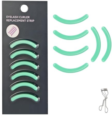 Wimpernzange mit tragbarem Design, kompatibel mit Tweezerman, weiche Silikon-Gummi-Wimpernzange, Nachfüllpackungen, kompatibel mit Tweezerman, Grün