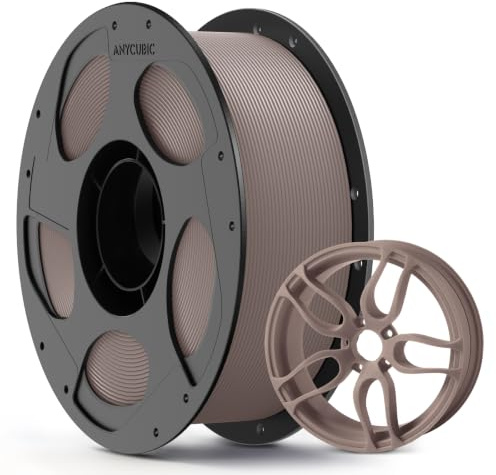 ANYCUBIC PLA Plus Filament 1KG Braun, PLA+ 3D Drucker Filament | Hohe Zähigkeit, Hohe Schlagfestigkeit