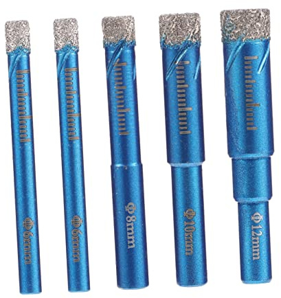 Mipcase 5pezzi Punte Trapano Diamantate Per Piastrelle Gres Porcellanato e Ceramica Punte Carotatrici Hollow Core Resistenti e Multiuso Per Diy e Edilizia Accessori Professionali Per