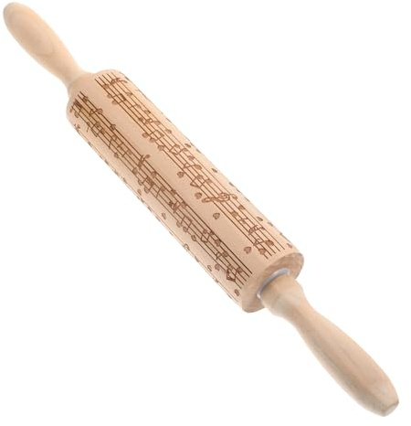 MUELODSIC Mattarello Di Legno Massello Per Cucina Rullo Per Impastare Riutilizzabile Utensile Pratico Per Pasta Biscotti e Sfoglie