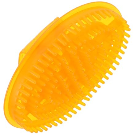 OATIPHO Pvc-massagebürste für Körper und Kopfhaut Meridian-massagegerät zum Peeling Abgerundete Borsten Ergonomisches Design Kompakt für Unterwegs