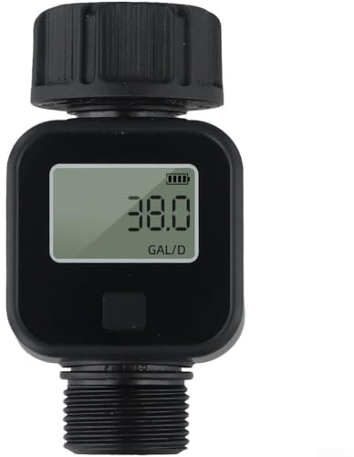 Misuratore di portata dell'acqua, display LCD, 3 4 pollici, filettatura alta da 1 a 45, 5 L min, IPX5, impermeabile, filtro integrato compatibile con tubo da giardino, irrigatore, irrigatore, acqua