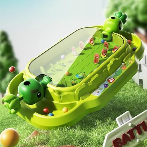 Skjutleksak och dinosaurie-flipperspelset, 2-spelare interaktiva brädspel med kulor, familjestrategispel för barnkalasgåva