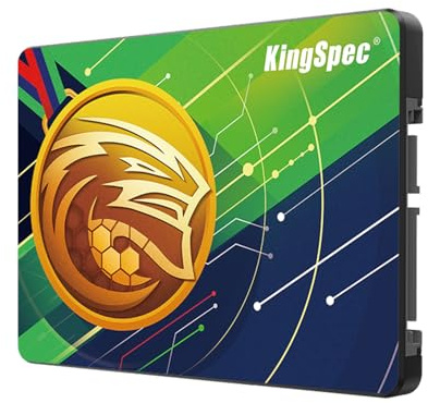 KingSpec Internal SSD 2,5 tum SATA III – Championship Edition, upp till 560 MB/s läsning, 3D NAND Flash, perfekt för gamla laptop/stationära uppgraderingar och spelkonsoler (512 GB)