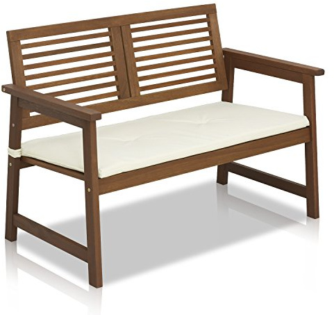 Furinno FG161167 Tioman Hardwood Outdoor Bench in Teak Oil, Natural