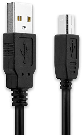 subtel 1x > USB B Datenkabel kompatibel mit auna MIC-900B, MIC-900BL | 2.0, 3m, PVC, schwarz, für auna MIC-900-RD