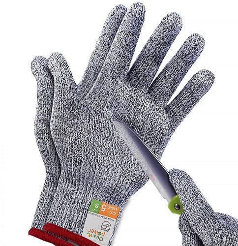 Sunwuun 1 Paar Schnittfeste Handschuhe Arbeitshandschuhe Stufe 5 Arbeitssicherheitshandschuh Mann Schnittfeste Handschuhe für Küche Metzger Outdoor Arbeit Schutzhände.