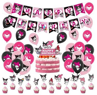 Globos decorativos para cumpleaños, decoración de fiestas, decoración de cumpleaños, guirnalda para tartas