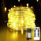 Liyade Tubo luminoso a LED, 10m 100led lucine per esterni con spina, impermeabilità IP65, con telecomando e timer 8 modalità Per interni, esterni, giardino, festa, decorazione natalizia (bianco caldo)