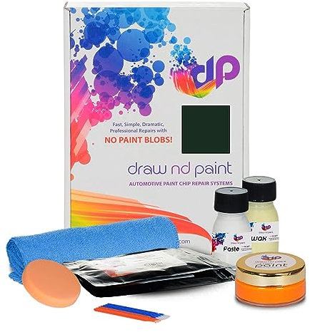 DrawndPaint Ausbesserungslack Lackreparaturset Kratzerentfernung Autolackrapatur Ausbesserung Steinschlägen Kratzern am Auto Lackstift geeignet für Citroen Forest Green Met - Esy, M