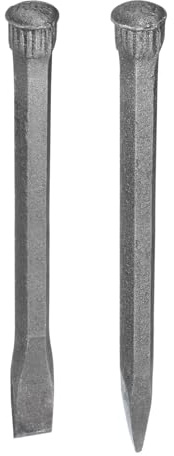 HARFINGTON 1set Masonry Chisel for Rock 13.8 Flat Head 14.6 Pointed Head Rock Concrete Mortar Stone Chisel Brick Chisel for Stone Brick Breaking Carving Demolishing Splitting