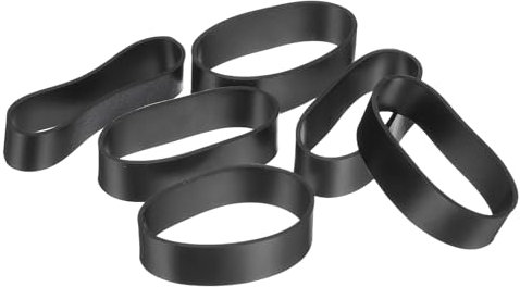 QUARKZMAN 50 Stück Gummibänder, 20x7mm Gummibänder Ringe Kabelbinder Starke Elastische Bänder Rutschfest für Kabelumwicklung Taschenverpackungen, Schwarz