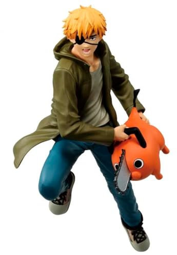 NINJAMO Chainsaw Anime Man Chain Denji and Pochita Vibration Stars Collectible Figure 5.5 in