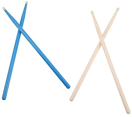 VICASKY 2 Pares de Baquetas de Madera para Instrumentos de Percusión Accesorios para Estudiantes Herramienta Musical para Practicar en Casa en Clase
