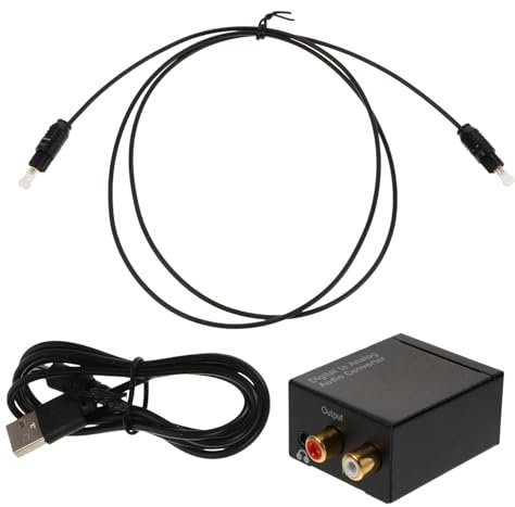 Holibanna Convertitore Audio Digitale Coassiale E Ottico Portatile Ad Analogico Con Jack Da 3,5 Mm Per Sistemi Audio E Cinema Per Camper