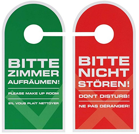 20 x Türanhänger Türschild bitte nicht stören Hotel Zimmer aufräumen zum wenden und anhängen 3 Sprachen