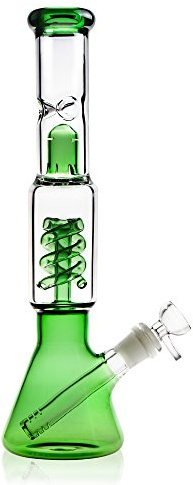 REANICE bong en verre Vert 14.5mm Hauteur 29.5cm avec Bowl, Downstem, Slide, emballage traditionnel, Réutilisable, pour Maison, pipe à eau Rond