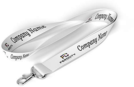 Ferocity Personalisierter Schlüsselband mit Ihrem Wunschtext/Grafik Lanyard mit Ihrem eigenen Schriftzug Schlüsselband mit Druck nach Wunsch [098]