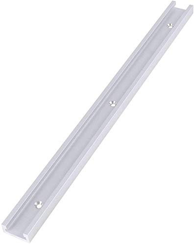 T-Schienen-Gehrungsvorrichtungs-Befestigungs-Schlitz-Aluminium,T-Schienen-Gehrungsvorrichtungs-Werkzeuge für Holzbearbeitungs-Fräser 500MM (Silberweiß,1 Stück)
