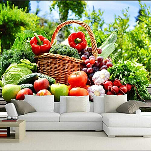 3D Fototapete Alle Arten von frischem Obst und Gemüse Cafe Wall Restaurant Die Küche Das Esszimmer Fototapete Tapete 3d wandbild tapeten vintage Moderne Hintergrundbild-150cm×105cm