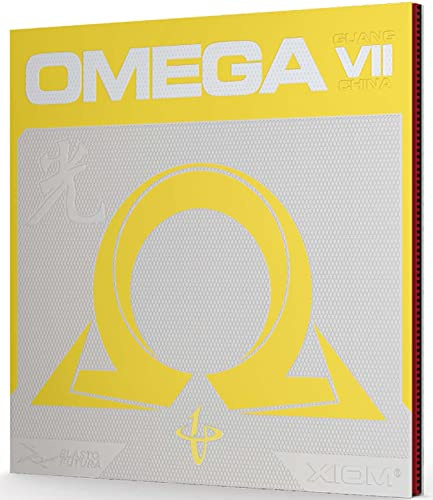 XIOM 10971 Table Tennis Rubber, High-End Adhesive Rubber, Omega 7, China, Light, Red, 2.1