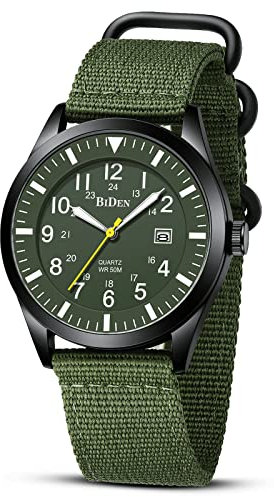 HANPOSH Montre Homme Montres Bracelets Etanche Design Analogique Lumineuses Acier Inoxydable Cadran Calendrie Fashion