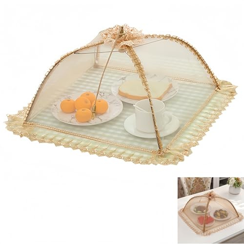 Premium Pop Up Mesh Food Cover Collapsible Food Fly Net Cover Protector for Outdoors Kitchen Garden Parties BBQ Keep from Flies Bugs
