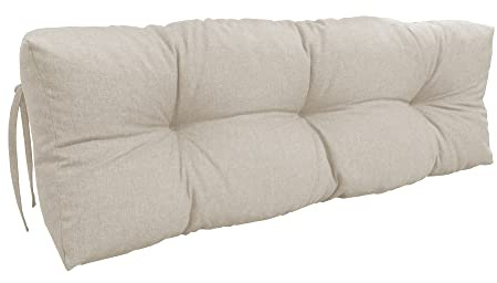 chilly pilley Palettenauflage Schaumflocken palettenkissen Palettenpolster Palettenmöbel Palettensofa Rückenlehne Sitzkissen Seitenkissen Set (Rückenkissen 120 x 60 Elfenbein)