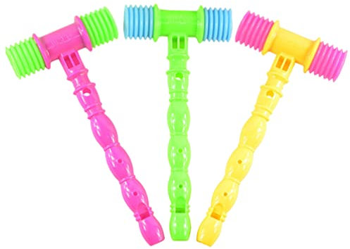 STOBOK Hammer Pounding Toys, 12pcs Squeaky Hammer Toy Beating Gavel Toys Mallet Musical Pounding Toy for Birthday Party Favors Random Color