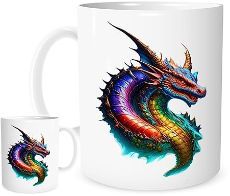 11OZ Dragon Design Mug for Tea and Coffee Fantasy Gothic Mystical