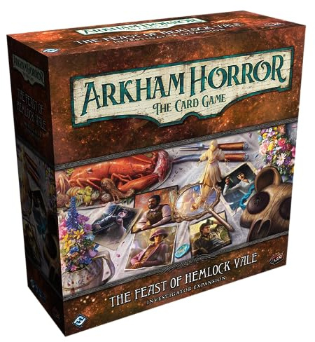 Fantasy Flight Games Arkham Horror The Card Game The Feast of Hemlock Vale Investigator Expansion - Face Unknown Terrors! Lovecraftian Cooperative LCG, Ages 14+, 1-4 Players, 1-2 Hr Playtime, Made by