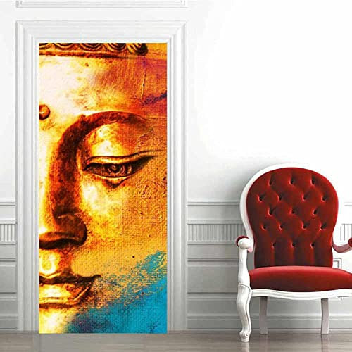 3D Türposter Religiöse Statue Selbstklebender Türaufkleber, Türtapete, Türbild, Türkunst, Türwandaufkleber, Türfoto 100 X 215 Cm Für Wohnzimmer Schlafzimmer Badezimmer Küchentür Dekoration