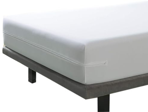 Various-Cubrecolchón 135 x 190/200 x 30cm,Funda de Colchón Tejido Jersey Liso Punto Algodón 100% 150 gsm, Cobertura Completa,Cierre de Cremallera,Transpirable,Absorbente