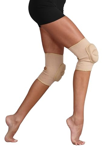 Silky Dance Knee Pads Knee Brace for Modern and Urban Dance Volleyball Sports - Nude - Small