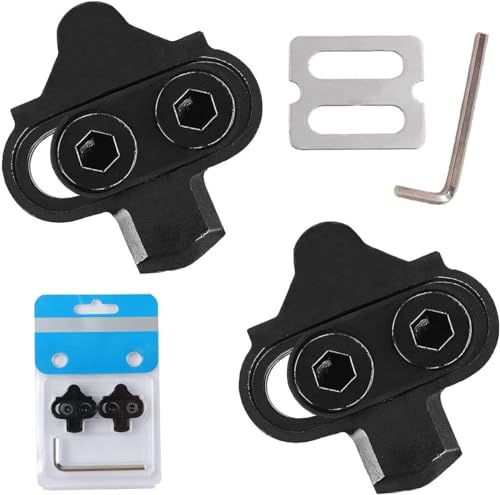 Bike Cales Crampons Autobloquants Plaques de Chaussures de vélo Accessoire Velo pour vélo d’intérieur, VTT Compatibles Shimano SPD SM-SH51 (Black-01)