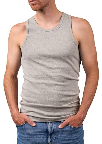 Basic Treasure 5-pack undertröja herr 100% bomull gråmelerad XXL, mjuk