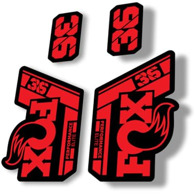 Autocollant de rechange pour fourche Fox 36 2021 Elite Performance Series Rouge (mat)