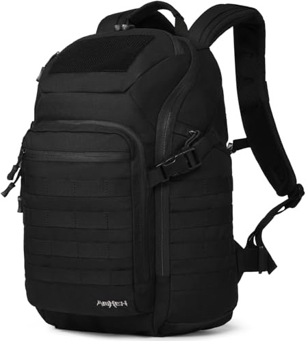 AMHEH 32L 1050D Tactical Backpack - 17 Laptop Suspended Protection, Rugged Urban Everyday Carry Pack, Get Home Bug Out Bag, Black