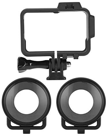 Wasserdichter Kamera-Schutzrahmen Antivibrations-Verlängerungsrahmen Panorama-Kamera-Schutzschalen-Kit für Insta360 ONE R Kunststoff Schwarz Geschenk