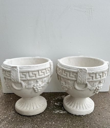 ARTISTICA GRANILLO VASO IN CEMENTO, FIORIERA,INTERNO E ESTERNO, DIAM. 45 H48 CM. VENDUTI IN COPPIA