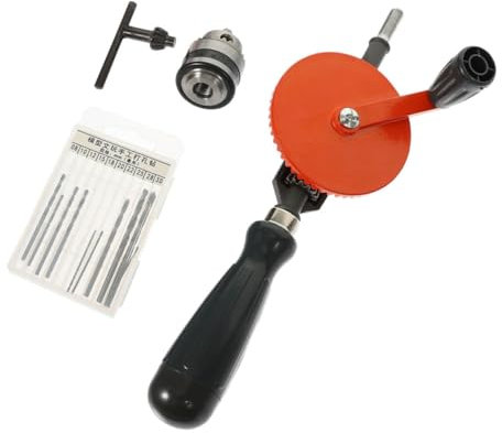 Housoutil Taladro Manual Con Manivela Herramienta Para Trabajar La Madera Juego De Taladro Manual Pequeño De 3/8 Pulgadas