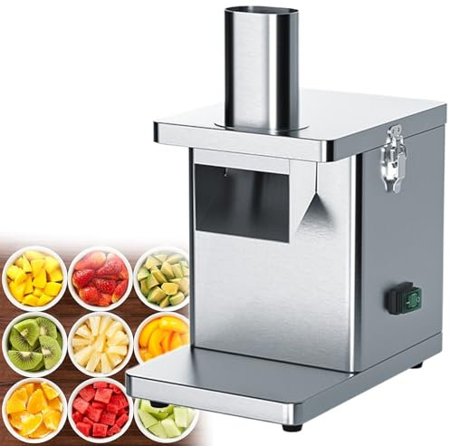 GESAIDES Coupe-légumes électrique, Coupe-Aliments Multifonctionnel, Hachoir à légumes pour Trancher, Déchiqueter, Couper en dés et Trancher, pour Usage Commercial et Domestique