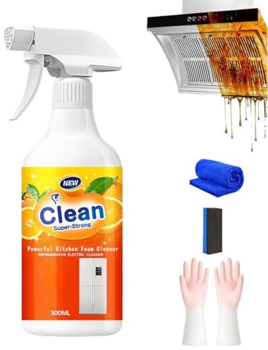 Powerful Kitchen Foam Cleaner, 2025 Upgraded Multi-purpose Bubble Cleaning Spray, Heavy-Duty Kitchen Foaming Degreaser, Easy Glow Magic Kitchen Cleaner, For Range Hood, Oven, Grill, Cooktops(1pcs)