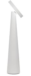 Zafferano, Lampada Angelina, Lampada da Tavolo Ricaricabile e Senza Fili con Controllo Touch e con Testa Orientabile, Adatta per Interni, Dimmer, 2200-3000 K, Altezza 26 cm, Colore Grigio Chiaro
