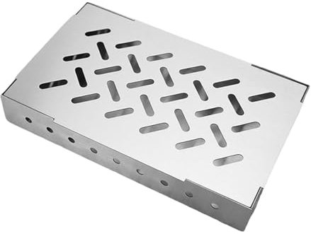 Sharplace Grill Raucherbox mit Deckel einfach zu bedienen Edelstahl -Grillzubehör zum Camping im Freien im Freien, Style A