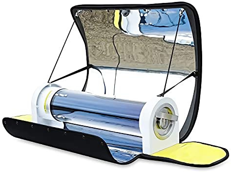 Fornello solare portatile, capacità 4,5 l, forno esterno con termometro, ideale per campeggio e cucina ecologica