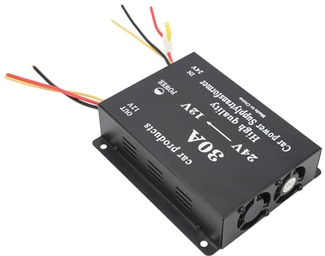 CFTGIW Converter de Alimentación de Automóvil 30A 24V a 12V DC 300A Adaptador de Salida para el Refrigerador de Vehículos DVD VCD Car Car ENCENDERCAR Converter CONVERTERCAR OUTENTA ADAPTERCAR