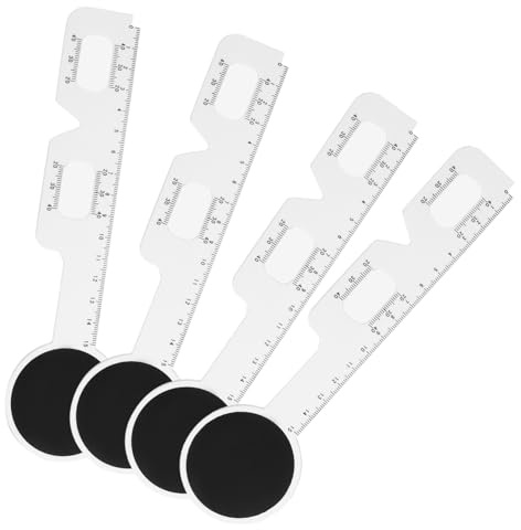 MAGICLULU 4pcs Pupillary Distance Measuring Rulers Portable Pupil Distance for Accurate Eyeglass Fitting Easy to Use Optometry Equipment for Home Professional Use