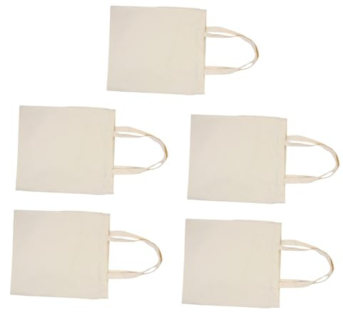 Alipis Bolsa Compra de Lona Beige, 5 Unidades Reutilizables